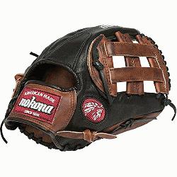 175H Fastpitch Buckaroo Softball Glove 11.75 inch (Right Hand Throw) : Nokona Black Buckaroo Fastp